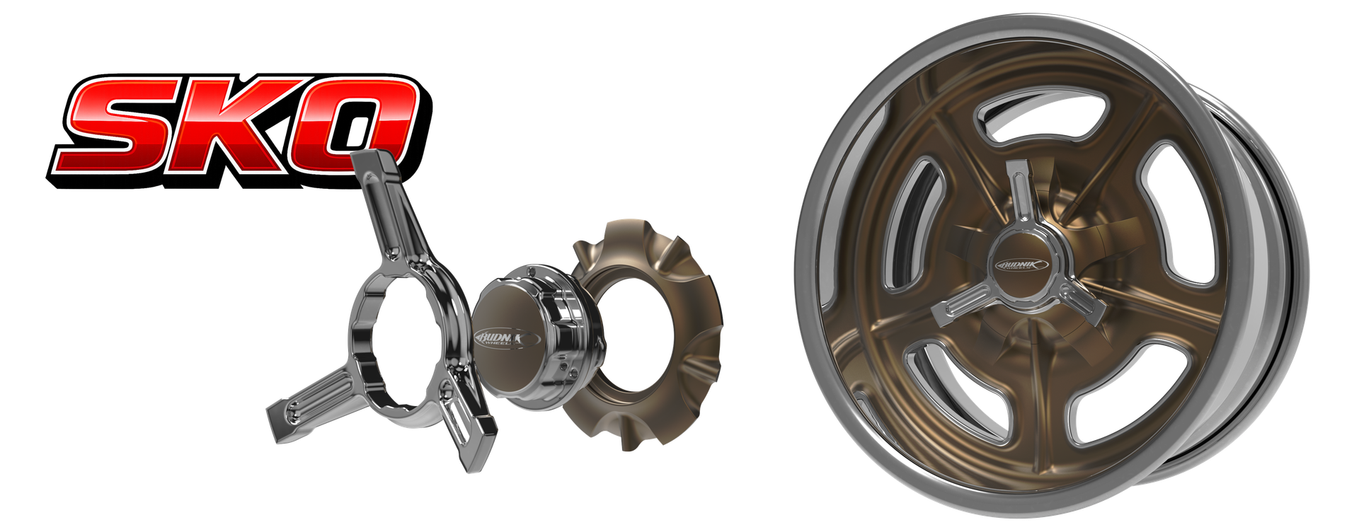 Custom budnik splined knock off covered lug system